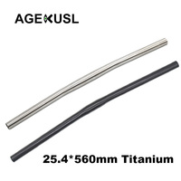 Guidon de vélo AGEKUSL en titane Ti, guidon plat 25,4 560 mm pour vélo pliant Brompton 3Sixty JAVA NEO