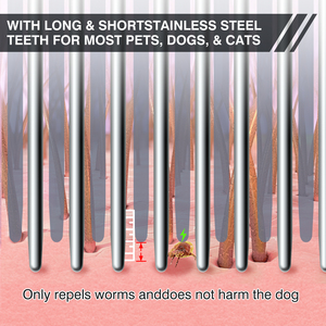 Strumento per animali domestici spazzola elettrica per cani strumento per toelettatura denti pettine per pidocchi pettine per cani e gatti - Product Image 2