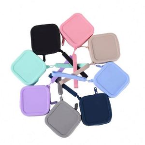 Customized Mini Silicone Coin Storage Bag Portable <b>Cable</b> Bag <b>Waterproof</b> Cosmetic Bag - Product Image 1