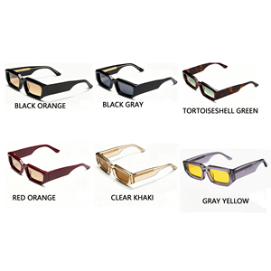 Personalized Latest for Women Polarized Luxury Ce Certified Logo Custom Frame Vintage Men's Rectangle Thick Acetate <strong>Sunglasses</strong> - Product Image 3