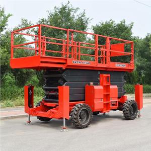 Plataforma Elevadora de Tijera Ever Star, Altura de Trabajo de 14 Metros, Plataforma de Construcción Eléctrica para Terrenos Accidentados, Capacidad de 230 KG-450 KG - Product Image 1