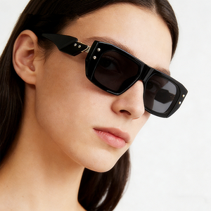 Logo Custom 2026 Fashion Small Frame Gradient Shades Sun Glasses UV400 <b>Square</b> Rivets <b>Sunglasses</b> for <b>Men</b> Women - Product Image 2
