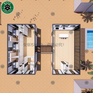 Cabaña Prefabricada Expandible Blanca con Revestimiento Horizontal y Techo a Dos Aguas para Glamping en Resorts, Alojamientos y Alquileres de Corta Duración - Product Image 5
