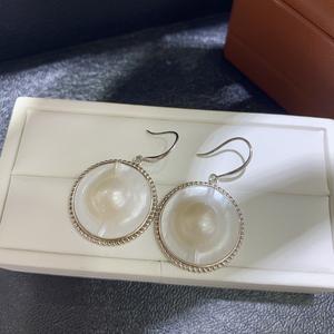 Pendientes de Perlas Naturales MySunshine, 25 mm de Diámetro Exterior, Perla de Concha de Caballo, Tamaño 21-22 mm - Product Image 1