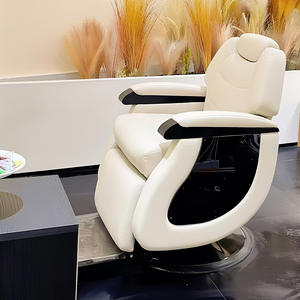 Chaise de salon électrique en cuir synthétique de conception moderne avec pompe hydraulique chaise de perm/teinture de levage inclinable pour barbier - Product Image 1