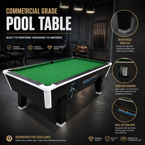 Mesa <span class=keywords><strong>de</strong></span> billar comercial <span class=keywords><strong>de</strong></span> pizarra <span class=keywords><strong>de</strong></span> alta resistencia <span class=keywords><strong>de</strong></span> 7 <span class=keywords><strong>y</strong></span> 8 pies, mejorada, operada con monedas, con patas <span class=keywords><strong>de</strong></span> hierro reforzadas <span class=keywords><strong>y</strong></span> retorno automático <span class=keywords><strong>de</strong></span> bolas - Product Image 1