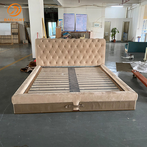 Ensemble de meubles de chambre à coucher de style italien, lit queen size avec capitonnage à boutons, design <span class=keywords><strong>royal</strong></span> - Product Image 2