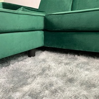 Canapé d'angle en tissu en forme de L avec chaise longue, vert, moderne, pour salon et mobilier de maison, idéal pour hôtel - Vente en gros fabricant