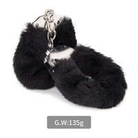 Haute qualité doux fer rose brun flamme peluche BDSM Bondage retenue menottes pour les Couples
