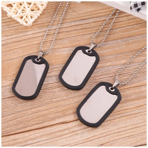 Collier avec pendentif en métal Chengxiang, plaque vierge à graver, cadeau personnalisé, bijoux, cadeau d'anniversaire - Product Image 1