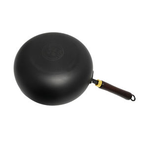 Demir Düz Wok Büyük Göbekli Şekil Kaplamasız Sağlıklı Çevre Dostu Çoklu Boyut 24cm-28cm Paslanmaz Tencere - Product Image 5