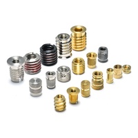 Inserts filetés autoforeurs fendus en laiton à bride et en acier inoxydable SS304