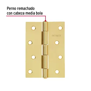 Borsa Master con 36 unità con 2 cerniere rettangolari 4 ', acciaio ottone-placcato - Product Image 2