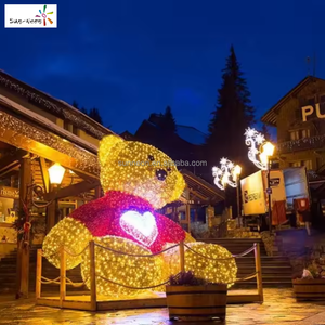 Luces LED Impermeables con Motivo de Oso para Decoraciones Navideñas, de San Valentín y Diwali para Exteriores - Clasificación IP44, 2700K, Blanco Cálido, Fácil Instalación - Product Image 5