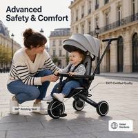 Vente en gros BEBELUX T8 Tricycle-poussette 8-en-1 pour enfants, assemblage sans outils, léger, multifonctionnel, idéal pour les voyages, 0,8-5 ans