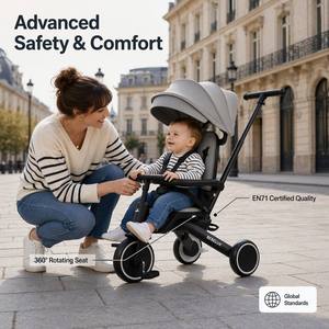 Vente en gros <span class=keywords><strong>BEBELUX</strong></span> T8 Tricycle-poussette 8-en-1 pour enfants, assemblage sans outils, léger, multifonctionnel, idéal pour les voyages, 0,8-5 ans - Product Image 1