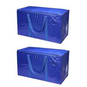 Sacs de déménagement extra-larges en deux parties avec fermeture éclair et poignée de transport, recyclables, en PE moyen, impression personnalisée, pour un déménagement domestique pratique - Product Image 1