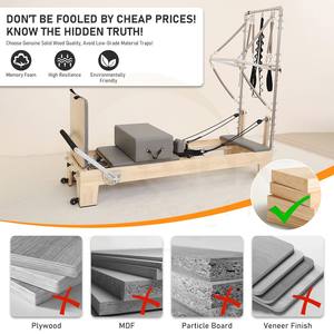 Machine de Pilates Reformer Cadillac en bois de chêne réglable pour studio de <span class=keywords><strong>yoga</strong></span> commercial et équipement de remise en forme - Product Image 6