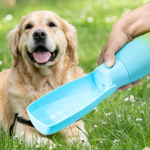 Portable Pet <b>Water</b> <b>Bottle</b> 300ml 550ml Foldable <b>Filtered</b> Outdoor Use - Product Image 1