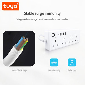 New Intelligent <strong>Wifi</strong> APP Control Tuya Smart <strong>WiFi</strong> UK Four Outlet Plug Smart <strong>Socket</strong> PST-SA-P302U - Product Image 2