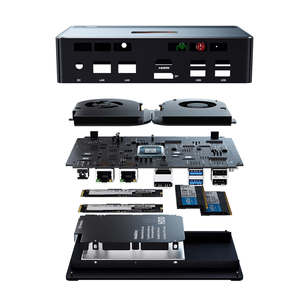 SOYEER มินิคอมพิวเตอร์ <span class=keywords><strong>GTR5</strong></span>เอเอ็มดี R9 5900HX(8C/16ครั้งถึง4.6กิกะเฮิร์ตซ์) สนับสนุน4พันสามหน้าจอ Beelink มินิพีซี - Product Image 4