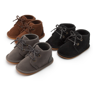 Suola in gomma dura Toddler Faux Suede Girl Boy Winter Ankle 0 1 Years Infant Baby Boots - Product Image 1
