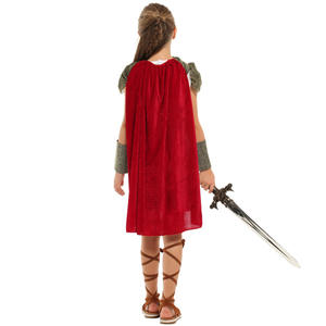 4歳から12歳向けの子供用ハロウィン仮装、中世ローマ戦士/プリンセスコスチューム MIDD-008 - Product Image 3