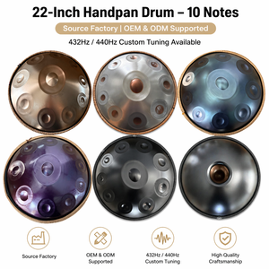 <span class=keywords><strong>Handpan</strong></span> de Acero Inoxidable de Fábrica con Mazo, 22 Pulgadas, 10 Notas, 432Hz, Instrumento de Percusión - Product Image 2