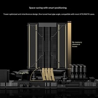 ID-COOLING Frost 410 Black Gold Edition, refroidisseur de processeur pour ordinateur, dissipateur thermique en plastique, refroidissement par air, roulement fluide silencieux 29,9 dBA