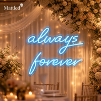 Enseigne néon personnalisée « Toujours et pour toujours », lumière LED néon, décoration murale romantique pour mariage, chambre à coucher, chambre de couple, prête à être expédiée