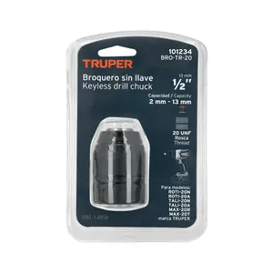 BOX 6 Mandrin sans clé 1/2 pouce pour machines sans fil, TRUPER - Product Image 3