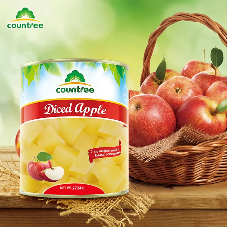 2724 جم من نرد التفاح المعلب صلب من الشركة المصنعة لتفاح معلبة للبيع