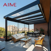 Serre de jardin quatre saisons en aluminium avec verrière extérieure pour cour et jardin