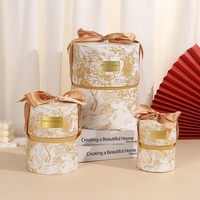 Nouvelle boîte à bonbons cylindrique de style vintage pour mariage, emballage festif pour mariage, provenant de Chine
