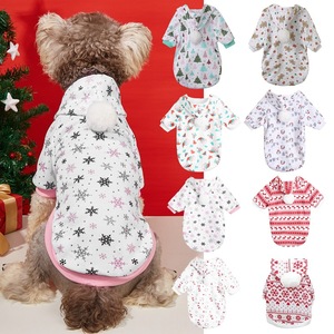 En Stock, Venta Caliente, Sudadera con Capucha para Perros Pequeños, Otoño Invierno, Poliéster, Estampado Floral, Ligera, para Navidad - Product Image 1
