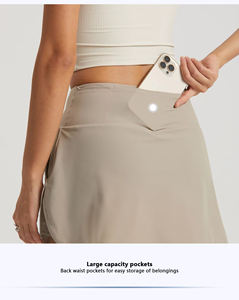 XW-DQ1514 nuovo Design alla moda ragazze tinta unita palestra set sport sport Tennis indossare gonna per le donne - Product Image 3