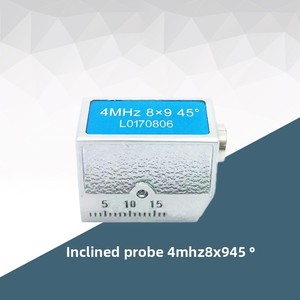 Sondes à ultrasons à faisceau angulaire LX Brand 4 MHz 8*9 45/60/70, connecteur LEMO00, champ proche 30 mm pour détecteur de défauts - Product Image 1
