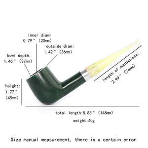 Handmade Briarwood Tobacco Pipe Straight Stem With Rubber Mouthpiece And Filter Personal Gift - Product Image 4