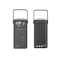 Batterie externe en gros 80000mAh 50000mAh 30000mAh, station d'énergie extérieure à charge rapide 22.5W avec lampe de camping intégrée et 4 câbles