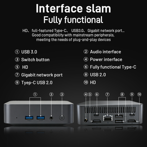 Новый портативный мини-компьютер Intel Celeron N95 с 16 ГБ ОЗУ и 512 ГБ SSD, с системой Windows 11, подходит для дома и офиса. - Product Image 4