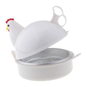 Livraison Gratuite – Cuiseur Vapeur <span class=keywords><strong>Micro</strong></span>-ondes en Plastique PP Écologique en Forme de Poulet <span class=keywords><strong>pour</strong></span> 4 Œufs, Boîte Colorée, Outil de Cuisine Domestique - Product Image 2