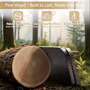 Estantes flotantes para pared, estantes de almacenamiento de madera de pino para habitación, estante colgante, organizador para dormitorio, <span class=keywords><strong>cocina</strong></span>, sala de estar, nogal - Product Image 4