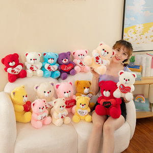 Venta al por Mayor de Osos de Peluche Rojos con Logotipo Personalizado para el Día de San Valentín, Peluches de Felpa, Regalos Suaves para Niñas en el Día de San Valentín - Product Image 5