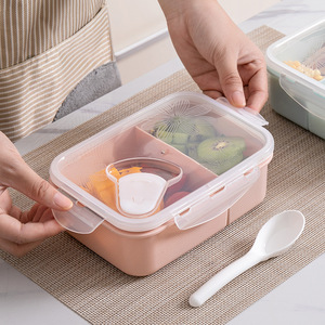 Squirrel Round Bento Box With Seal Lid Solid Color Lunch Box For Kids And Adults - Product Image 3