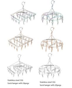 Pinces à <span class=keywords><strong>linge</strong></span> en métal en acier inoxydable, grand clip à vent fort, pince à édredon pour vêtements - Product Image 5