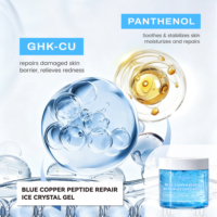 Gel rafraîchissant au cuivre bleu 100g GHK-CU Panthénol pour le soulagement des rougeurs après microneedling OEM
