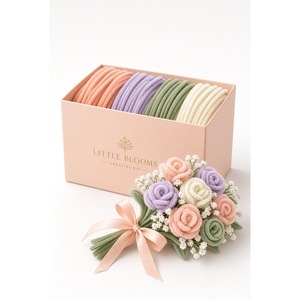 Kit de fleurs en carton pastel de haute qualité, fournitures artisanales pour bouquets faits main - Product Image 3