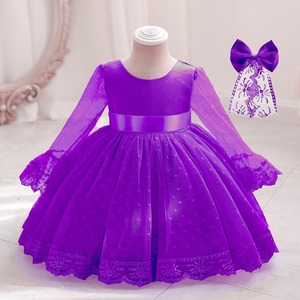 Stock Vente en Gros Europe Moyen-Orient Fille 6M-3Y Robe de Princesse en Maille à Manches Longues avec <span class=keywords><strong>Bandeau</strong></span> - Product Image 5