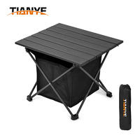 Table de camping pliante mini portable moderne en aluminium ultralégère avec sac de rangement