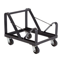 Chariot de rangement personnalisable pour 40 chaises empilables, en acier de calibre 11, avec roulettes en polyuréthane de 4 pouces et revêtement en poudre